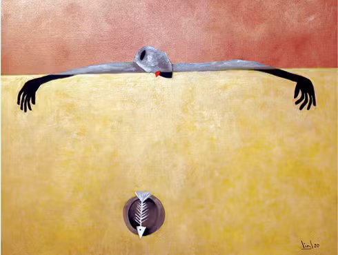 TÀO LINH -“Độc thoại” -Sơn dầu - 135x155cm - 2020 TÀO LINH -“Độc thoại” -Sơn dầu - 135x155cm - 2020