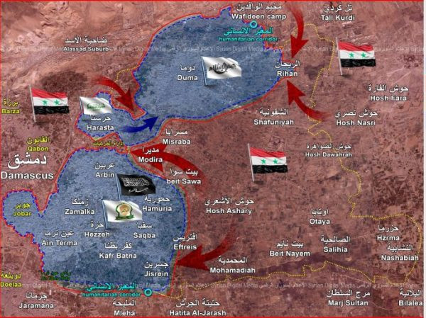 SAA tấn công toàn diện nhằm tiêu diệt phiến quân ở Đông Ghouta ảnh 1 SAA tấn công toàn diện nhằm tiêu diệt phiến quân ở Đông Ghouta ảnh 1