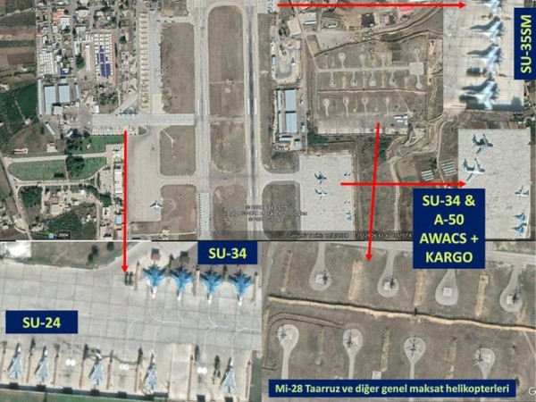 Ảnh vệ tinh tiết lộ Nga triển khai nhiều chiến đấu cơ đến căn cứ Hmeimim ảnh 1 Ảnh vệ tinh tiết lộ Nga triển khai nhiều chiến đấu cơ đến căn cứ Hmeimim ảnh 1