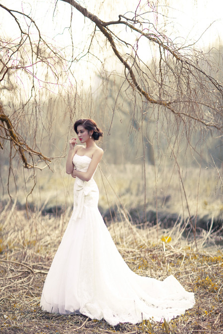 Á hậu Huyền My diện váy cưới đẹp "mê hồn" ở trời Tây ảnh 4