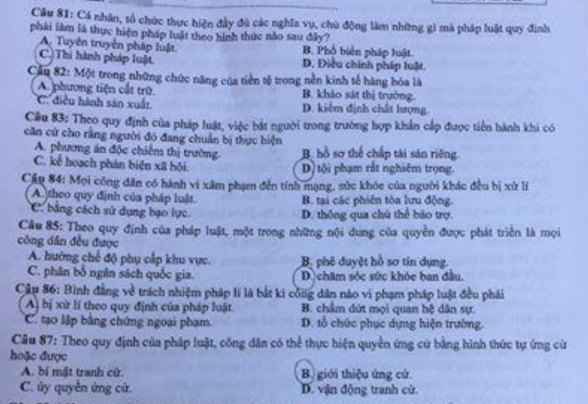 Đáp án tham khảo, nhận định đề thi môn Lịch sử - Kỳ thi THPT Quốc gia 2020 ảnh 2