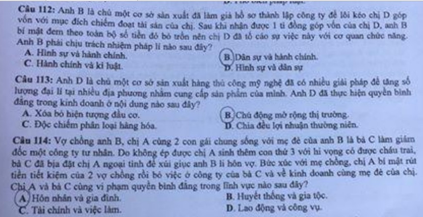 Đáp án tham khảo, nhận định đề thi môn Lịch sử - Kỳ thi THPT Quốc gia 2020 ảnh 7