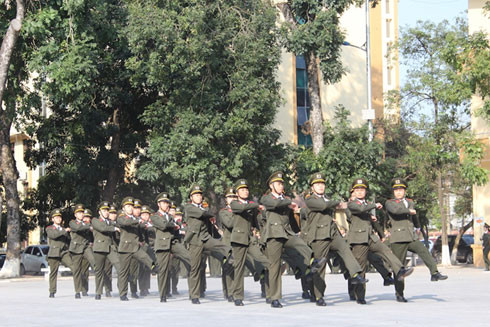 Hội thi điều lệnh CAND ở Học viện An ninh nhân dân ảnh 1