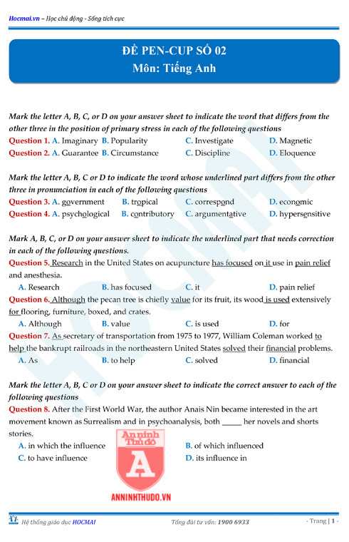 Tự đánh giá trước Kỳ thi THPT Quốc gia 2018 (4): Kiểm tra môn Tiếng Anh & Đáp án môn Hóa học ảnh 11 Tự đánh giá trước Kỳ thi THPT Quốc gia 2018 (4): Kiểm tra môn Tiếng Anh & Đáp án môn Hóa học ảnh 11