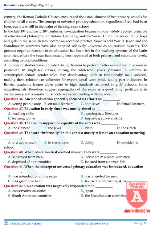 Tự đánh giá trước Kỳ thi THPT Quốc gia 2018 (4): Kiểm tra môn Tiếng Anh & Đáp án môn Hóa học ảnh 8 Tự đánh giá trước Kỳ thi THPT Quốc gia 2018 (4): Kiểm tra môn Tiếng Anh & Đáp án môn Hóa học ảnh 8