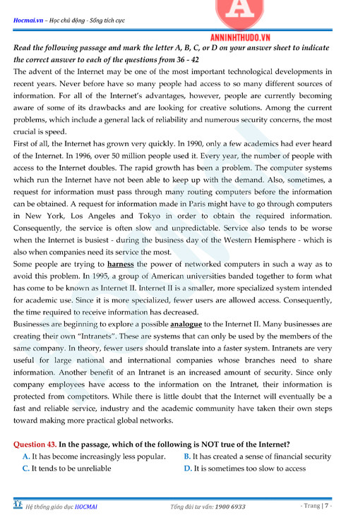 Tự đánh giá trước Kỳ thi THPT Quốc gia 2018 (4): Kiểm tra môn Tiếng Anh & Đáp án môn Hóa học ảnh 9 Tự đánh giá trước Kỳ thi THPT Quốc gia 2018 (4): Kiểm tra môn Tiếng Anh & Đáp án môn Hóa học ảnh 9