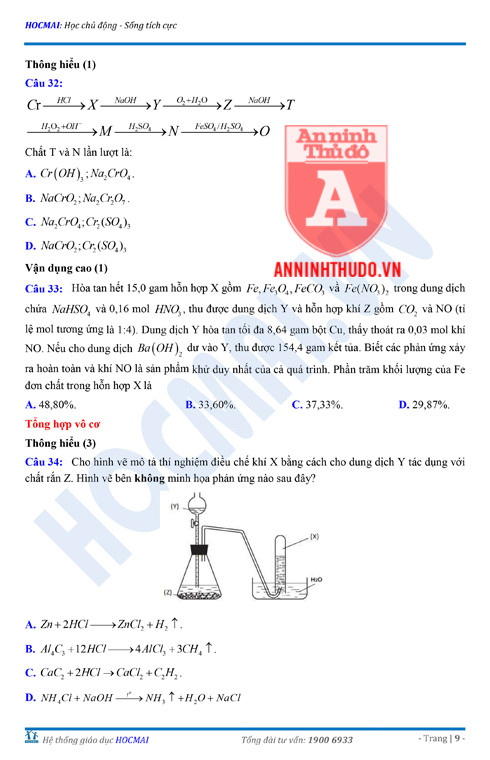Tự đánh giá trước Kỳ thi THPT Quốc gia 2018 (3): Kiểm tra môn Hóa học & Đáp án môn Vật lí ảnh 11