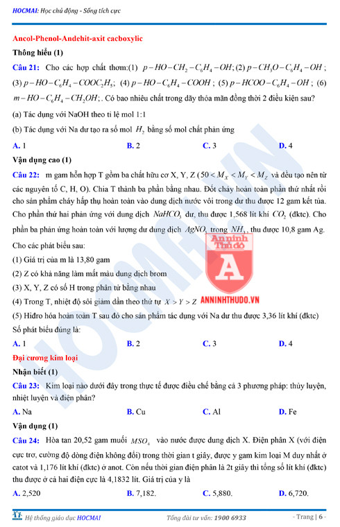Tự đánh giá trước Kỳ thi THPT Quốc gia 2018 (3): Kiểm tra môn Hóa học & Đáp án môn Vật lí ảnh 8