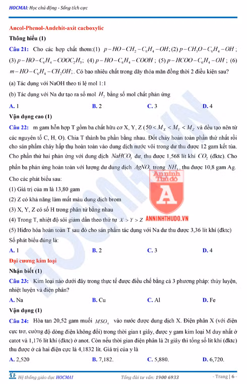 Tự đánh giá trước Kỳ thi THPT Quốc gia 2018 (3): Kiểm tra môn Hóa học & Đáp án môn Vật lí ảnh 8