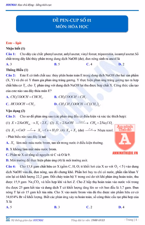 Tự đánh giá trước Kỳ thi THPT Quốc gia 2018 (3): Kiểm tra môn Hóa học & Đáp án môn Vật lí ảnh 3