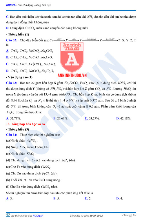 Tự đánh giá trước Kỳ thi THPT Quốc gia 2018 (3): Kiểm tra môn Hóa học & Đáp án môn Vật lí ảnh 21