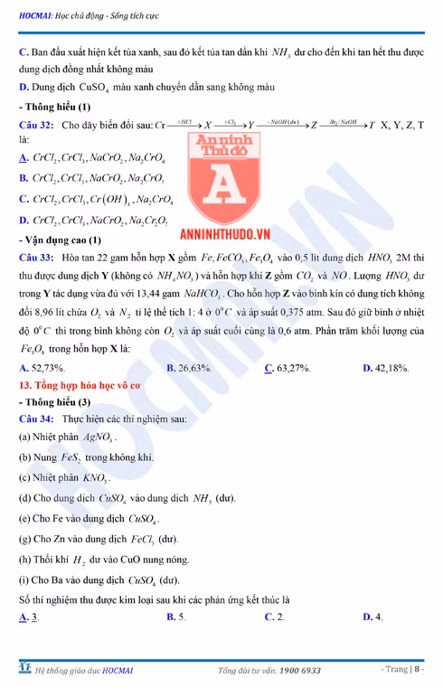 Tự đánh giá trước Kỳ thi THPT Quốc gia 2018 (3): Kiểm tra môn Hóa học & Đáp án môn Vật lí ảnh 21