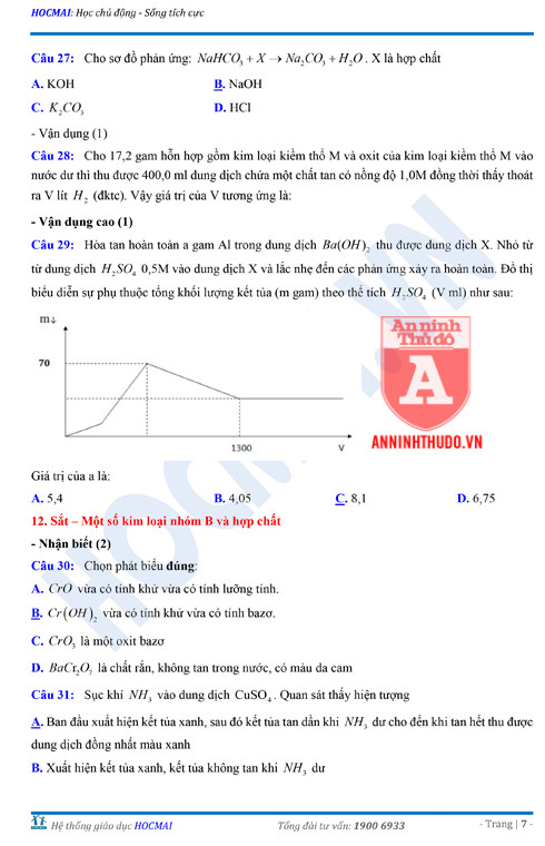 Tự đánh giá trước Kỳ thi THPT Quốc gia 2018 (3): Kiểm tra môn Hóa học & Đáp án môn Vật lí ảnh 20