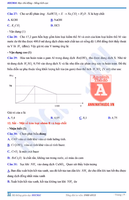 Tự đánh giá trước Kỳ thi THPT Quốc gia 2018 (3): Kiểm tra môn Hóa học & Đáp án môn Vật lí ảnh 20