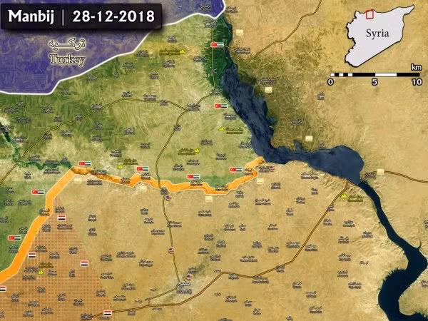 Bản đồ mới nhất về mặt trận Manbij: SAA vẫn ở ngoài thành phố ảnh 1