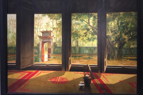 Họa sĩ Lê Như Hà: Thanh thản trong những ngôi chùa cũ ảnh 1