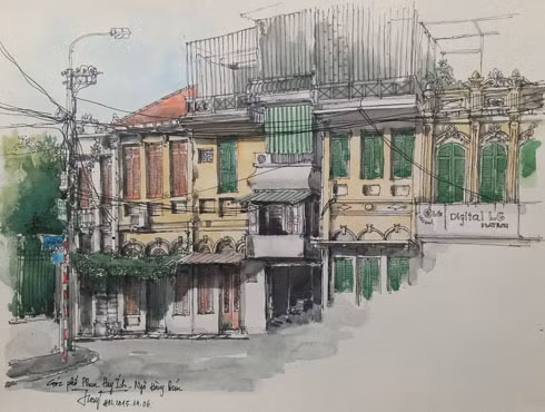 Những mảng trầm tích trên phố Phan Huy Ích ảnh 1