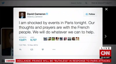 Phản ứng của các nhà lãnh đạo thế giới trước các vụ tấn công khủng bố tại Paris ảnh 1
