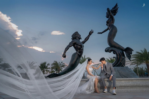 Bãi biển Vinhomes Ocean Park: Địa điểm chụp ảnh cưới "chất lừ" của các cặp đôi Hà Thành ảnh 6