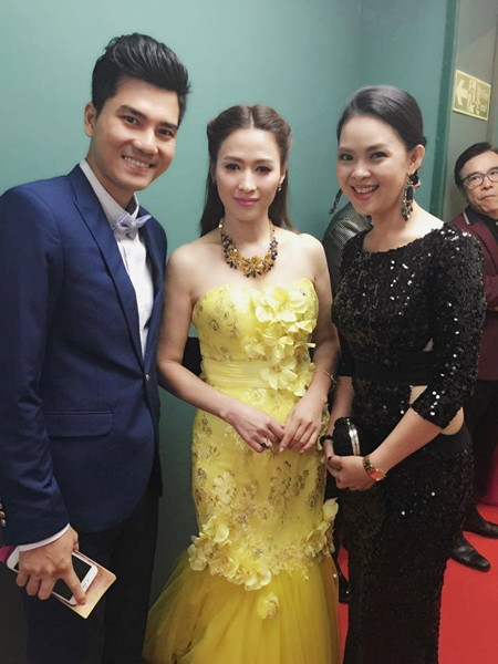 Vương Thu Phương, Diệu Huyền dự sinh nhật đài TVB Hong Kong ảnh 1