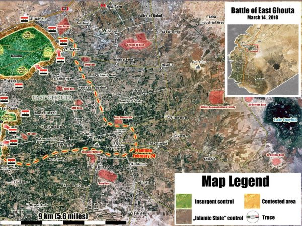 Quân đội Syria liên tiếp đạt được những bước tiến mới ở Đông Ghouta ảnh 1