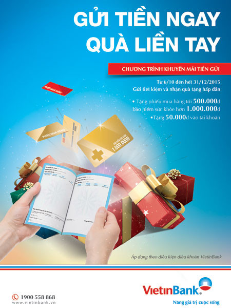 Cùng VietinBank "Gửi tiền ngay - Quà liền tay" ảnh 1