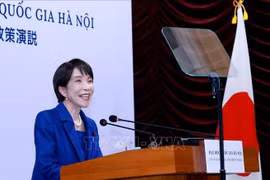 Thủ tướng Nhật Bản Takaichi Sanae phát biểu chính sách tại Đại học Quốc gia Hà Nội
