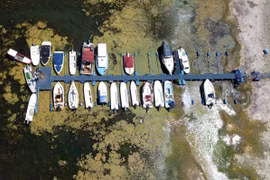 Sông Danube cạn trơ đáy vì hạn hán lịch sử ở châu Âu