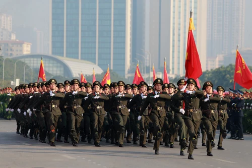 Video: Vẻ đẹp uy nghiêm của khối Sĩ quan An ninh Công an Hà Nội tại buổi Tổng duyệt Lễ ra quân bảo vệ Đại hội Đảng