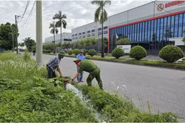 Kiểm tra hệ thống cấp nước phục vụ chữa cháy tại Khu công nghiệp Nam Thăng Long