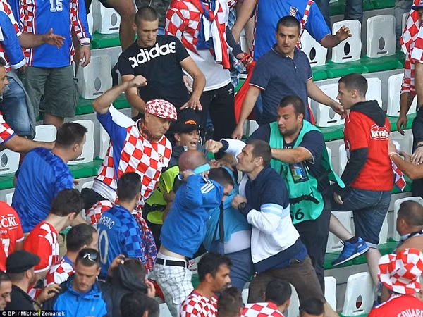 CĐV Croatia ẩu đả, ném pháo sáng xuống sân ảnh 5