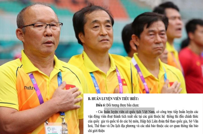 Tranh cãi: HLV Park Hang-seo không đủ điều kiện đề cử HLV tiêu biểu 2018 ảnh 1