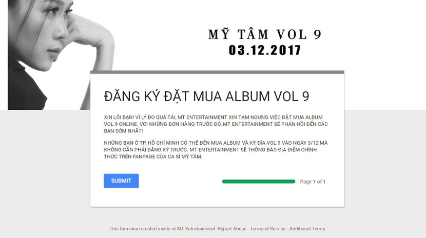 Bị quá tải số lượng, Mỹ Tâm ngừng nhận đơn đặt hàng online mua đĩa ảnh 1