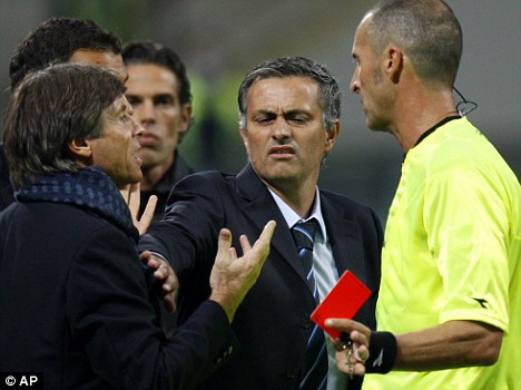 Káº¿t quáº£ hÃ¬nh áº£nh cho mourinho red card