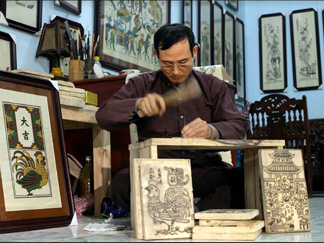 Để tranh Đông Hồ mãi là "Màu dân tộc sáng bừng trên giấy điệp" ảnh 1 Để tranh Đông Hồ mãi là "Màu dân tộc sáng bừng trên giấy điệp" ảnh 1