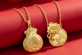 Dây chuyền hoạ tiết túi tiền với ý nghĩa mong cầu tài lộc