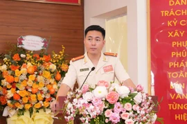 Trung tá Đỗ Hữu Phúc, Trưởng Công an phường Phúc Lợi luôn đặt ra yêu cầu đối với CBCS: thi đua không dừng ở phong trào