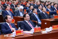 Chùm ảnh: Các đồng chí lãnh đạo cấp cao dự lễ Công bố các Nghị quyết về sáp nhập đơn vị hành chính ở một số địa phương