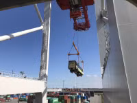 Cận cảnh quá trình vận chuyển đoàn tàu đầu tiên tuyến metro Nhổn- Ga Hà Nội tại cảng Dunkirk