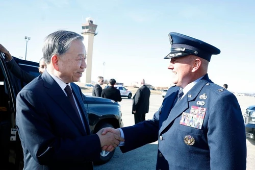 Lễ tiễn Tổng Bí thư Tô Lâm tại sân bay quân sự Andrews