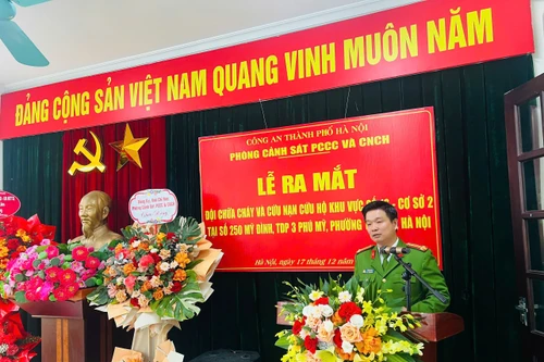  Đội Chữa cháy và Cứu nạn cứu hộ khu vực số 16 ra mắt Cơ sở 2 tại phường Từ Liêm