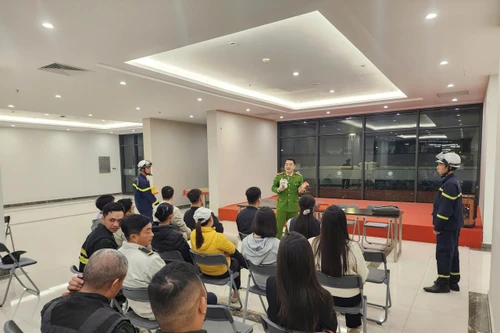 Tuyên truyền diễn tập phương án chữa cháy, cứu nạn, cứu hộ cấp Bộ tại xã Gia Lâm