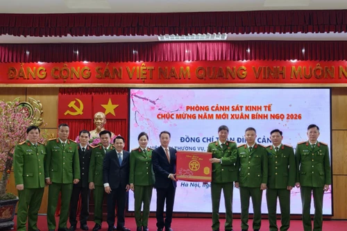 Trưởng Ban Nội chính Thành ủy chúc Tết Phòng Cảnh sát kinh tế, Công an thành phố Hà Nội