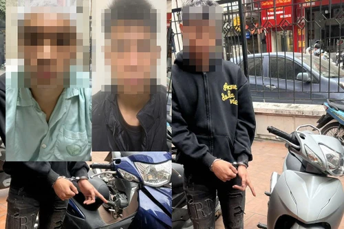 Bắt giữ ổ nhóm chuyên trộm cắp xe máy trên địa bàn Hà Nội