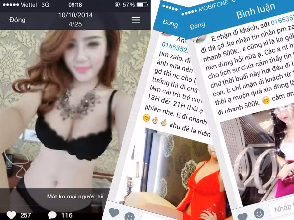 Những cô gái bán thân qua... điện thoại di động ảnh 1