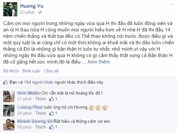 “Nữ hoàng tốc độ” Vũ Thị Hương trải lòng về thất bại tại ASIAD 2014 ảnh 2