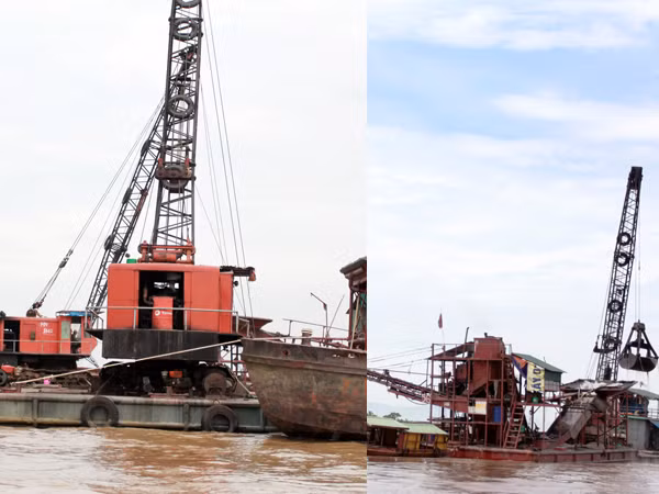 “Giải phẫu” nạn cát tặc sông Hồng: Những “đại công trường” trên sông ảnh 1