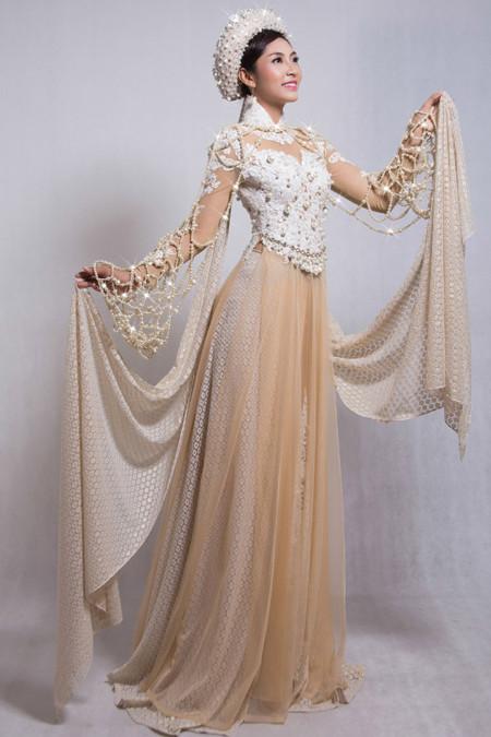 Cận cảnh bộ áo dài 5 tỉ đồng của Hoa hậu Đặng Thu Thảo ảnh 8