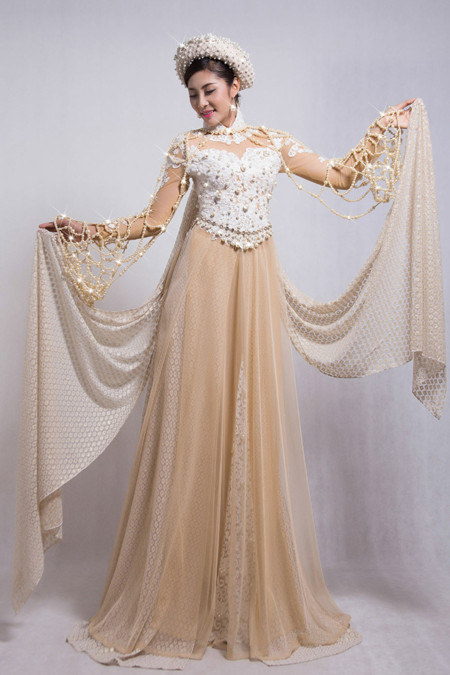 Cận cảnh bộ áo dài 5 tỉ đồng của Hoa hậu Đặng Thu Thảo ảnh 7