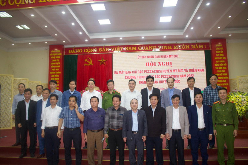 Ra mắt Ban Chỉ đạo PCCC và CNCH huyện Mỹ Đức